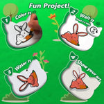 Aqua Puffs 3D Animal Art Kit for Kids, 15 Paint-by-Number Color & Inflate Crafts