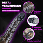 Penis Sleeve, Reusable Penis Extender Super Thick Realistic Textured Sheath Pennis Sleeve Girth Enhancer For Men, Delay Ejaculation Shaft Ring Sheath Elastic Gift For Men Sex Toys-Black