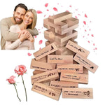 Lust Tower, 48Pcs Super Naughty Block Tower Game, Valentine Tumbling Tower Stacking Blocks, Fun Date Night Activities, Date Night Party Game 1 Set