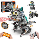 Stem Building Toys For Kids 6-14, Remote & App Controlled 3In1 Stem Dinosaur Motorcycle Robot Building Kit For Kid With Music Spray, 646 Pcs Building Blocks Set Birthday Xmas Gift Ideas For Boys Girls