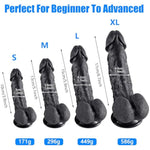 Silicone Realistic Dildo (L) + Electric Shock Wand Vibrator