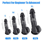 Silicone Realistic Dildo (L) + 17.3 Inch Super Long Dildo
