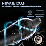 Ultra-Thin Lubricated Condoms, Comfortable And Intensified Lubricant Condoms For Men, Premium Natural Latex, 10 Count Pack