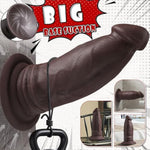 3.45'' Diameter Huge Thick Dildo, 10 Inch Dual Density Silicone Realistic Big Black Dildo No Balls Anal Plug With Suction Cup For Hands-Free Play, Xxl Girthy Anal Dildos Sex Toy For Advanced Men Women