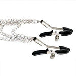 1 Pack Adjustable Nipple Clamps with Chain – Non-Piercing Stainless Steel Clips