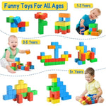 Magnetic Blocks,1.42Inch Large Magnetic Building Block For Toddlers 3 4 5 6 7+ Year Old Boys Girls Magnet Toys For Kids Age 3-5 Sensory Toys 1-3 Gift