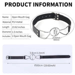Open Mouth O-Ring Gag With Adjustable Leather Strap,Sex Mouth Plug,Bdsm Fetish Restraints Bondage Gags &Muzzles Sex Toys For Couples