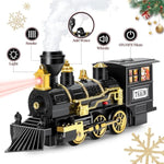 Train For Christmas Tree - Christmas Train Sets For Under The Tree, Electric Train Toy With Steam, Light & Sound, Great For 3 4 5 6 7 8+ Year Old Kids Toddler - Mt241008