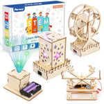 4 In 1 Stem Kits For Kids Age 8-10, Science Stem Projects For Kids 8-12, 3D Puzzles, Educational Craft Building Toys 8-13, Christmas Birthday Gifts For Girls Boys 6 7 8 9 10 11 12 13 Year Old