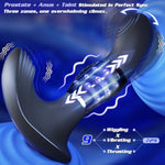 Wiggling Prostate Massager With Beaded Thrusting Ring, Vibrating Anal Butt Plug, App Remote Control Anal Male Adult Sex Toys For Men Women Couples, Anal Dildo Vibrator Sex Toy Game Play