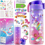 Decorate Your Own Water Bottle Kit with Unicorn Diamond Art & Bracelet Making