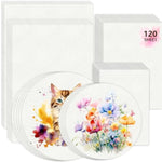 120 Sheets Watercolor Paper, 6 Sizes, 140 lb 300 GSM Cold Press