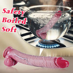 7" Soft Silicone Realistic Small Thin Slim Beginner Dildo with Suction Cup