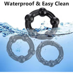 3 Pcs Silicone Penis Rings Set, 3 Size Cock Rings For Men Longer Harder Bigger Erection, Better Sex Performance Erection Enhancing Premium Adult Sex Toys Add Girth (A)