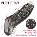 Penis Sleeve With Locking Ring – Realistic 2.4" Penis Extender & Enlarger For Men, Ultra-Soft Thickened Cock Sleeve, Durable Ring For Longer-Lasting Pleasure, Black