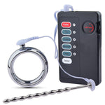 Electric Stainless Steel Urinary Plug Smooth Urethral Sounding & Penis Ring Stretcher Toy Stimulate Urethral Dilator Masturbation Urethral Sounds Plug Adult Sex Toys Training For Men 50Mm
