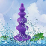 Anal Bead Butt Plug Trainer,Super Long Thick Anal Beads Butt Plugs With 5 Gradual Large Bead,Strong Suction Cup Butt Plug Sex Toys Prostate Massage Anal Trainer Dildo For Women Men(Purple)