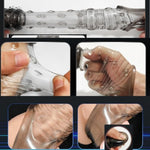 Penis Sleeve Penis Ring Male Sex Toy, Reusable Penis Pump Cock Sleeve With Multi-Stage Design Stimulation Spiral, Penis Enlarger Extender 2.4 Inch, Super Soft Penis Rings For Mens Couples Sex Toys