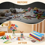 500 Pcs Pipe Cleaner Craft Set with Floral Stems, Tape & Stamens