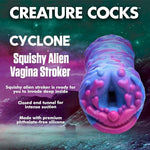 Cyclone Squishy Alien Vagina Stroker for Men & Couples. Soft & Squishy, Fantasy Vagina Stroker. Unique Textured Inner Tunnel. Premium Silicone. 1 Piece, Pink and Blue.