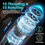 Automatic Male Masturbator Sex Toys For Men, 10 Thrusting & 10 Rotating Modes Blowjob Male Sex Toy Adult Toy, Hands Free Masturbators Pocket Pussy Stroker Penis Pump Sex Machine With Suction Base