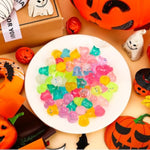 50 Pcs Glow-in-the-Dark Mini Ghost Figurines for Halloween Crafts & Decorations