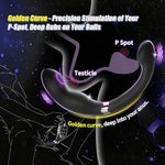 Dual-Ended Tapping Vibrating Prostate Massager Anal Sex Toys, Curved Anal Dildo Butt Plug G Spot Vibrator, Male Adult Sex Toy For Men Women Couples, Prostate Wand Anal Trainer Game Play