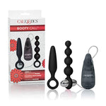 Booty Call Vibro Kit - Wired Vibrating Bullet Anal Pleasure Beads - Vibe Egg Anal Probe Adult Sex Toy - Black