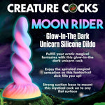 Glow-in-the-Dark Unicorn Silicone Dildo for Men, Women & Couples. Firm and Flexible, Suction Base, Fantasy Dildo, Unique Texture. Premium Phthalate-Free & Body-Safe Silicone. 1 Piece.
