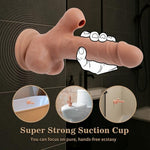 Sucking Vibrator Thrusting Dildo Sex Toys, Realistic Safe Soft Silicone Dildo, 10 Sucking Thrusting Vibrating Modes, G Spot Anal Toys, Strong Suction Cup for Hands-Free Play, for Women Men Couples.