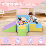 Toddler Climbing Toys Indoor, 6-Piece Baby Foam Climbing Blocks With Ball Pit, Colourful Soft Play Set For Toddlers 1-3 Years Old, Kids' Indoor Climbers & Play Structures (Balls Not Included)