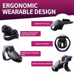 Ht-V5 Male Chastity Cage - Lightweight Resin Male Chastity Cage With Click&Lock Key | Ergonomic Design| Bondage Gear &Adult Sex Toy For Men – Includes 5 Ring Sizes (Black, Maxi)