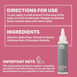 Water Based Lube – Clean, Non-Sticky Personal Lubricant For Men & Couples – Toy And Condom Compatible, Hypoallergenic, Non-Staining Formula – Long-Lasting Wet Glide – 3 Oz Bottle