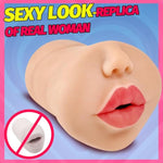 Oyiyeyiyo Realistic Mouth Male Masturbator, Deep Throat Pocket Pussy Blow Job Stroker With Teeth And Tongue, Male Sex Toys For Men Masturbation, Sex Doll Adult Toy For Oral Sex (Light Brown)