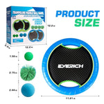 Trampoline Paddle Ball Set With 4 Bouncy Paddles & 8 Balls - Soft Foam Design For Kids Play Indoor Outdoor Beach Backyard Lawn - Great Gift Idea For Boys & Girls