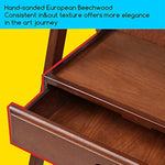 H-Frame Artist Easel with Storage Drawer, Adjustable Beech Wood Stand, Walnut