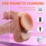 Realistic Thrusting Dildo Licking Vibrator Sex Toys, 4 In 1 Female Sex Toy With 7 Thrusting & 10 Vibrating & Heating Modes, 9.1" Big Silicone Dildos With Suction Cup Adult Toys Anal Toy For Women