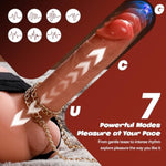 Thrusting Dildo Vibrator Sex Toys - Women Hands-Free Ride Penis Masturbator With 2 In 1 Thrusting & Vibrating 7 Modes, G Spot Stimulator Thick Dildo With Tight Anal Channel Adult Toy For Men