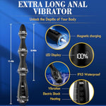 Vibrating Anal Beads Butt Plug Prostate Massager, Estim Anal Vibrators With 5 Electric Shock & 10 Vibrating & 3 Heating Modes, Prostate Stimulator Vibrator Dildo For Men Women Gay