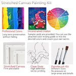 2 Pack Paint And Sip Canvas Painting Kit Pre Drawn Canvas For Painting For Adults Stretched Canvas Couples Games Date Night Anniversary Couple Paint Party Supplies Favor(8X10)