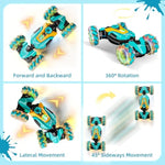 Gesture Sensing Rc Stunt Car,?Remote Control Car Toys For Ages 5-13,4Wd All-Terrain With 360° Flips & Led Music Show,3-6 Year Old Boy Birthday Gift,Indoor/Outdoor Play & Gifts For Boys Toys Age 8-10