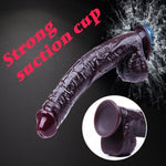 9 Inch Liquid Silicone Ultra Realistic Black Dildo With Ball Suction Cup, 7 Inch Real Feeling Lifelike Shower Long Anal Dildo For Women Men,Large Big Thick G-Spot-Dildos Penis Strap-On Sex Toy For Gay