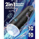Automatic Sucking Masturbator For Men - Upgraded Male Masturbators Cup With 10 Vibrating & Suction, Hands Free Blowjob Adult Sex Toys Stroker Pocket Pussy With 3D Textured For Male Penis Pumps | Black