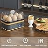 Rapid Egg Cooker Electric 6 Eggs Capacity, Soft, Medium, Hard Boiled, Poacher, Omelet Maker Egg Poacher With Auto Shut-Off, BPA Free