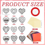 48 Sets Heart Suncatcher Craft Kit, DIY Valentine Window Art Activity for Kids