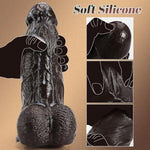 3“ Diameter Huge Thick Dildo Realistic Dildos With Suction Cup For Hands-Free Play, Black Giant Dildo For Vagina G-Spot Anal Sex, Wide Dildo Big Cock Adult Sex Toy For Couple Men Women Gay