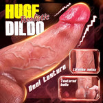 Vibrating Huge Thick Dildo Vibrator, 2.8'' Diameter Thrusting Dildo With 10 Vibrating Modes & Remote Control & Strong Suction Cup For G Spot Vagina Anal Sex Stimulation Women And Couple