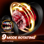 Male Masturbator Sex Toys 360° Licking & Clamping Glans Vibrator