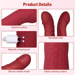Double-Ended Thrusting Vibrator – Realistic Dual-Head Dildo for Couples & Solo Play
