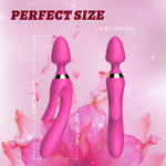 3-in-1 Vibrator Wand – G-Spot, Clitoral & Anal Stimulator with 9 Vibration Modes